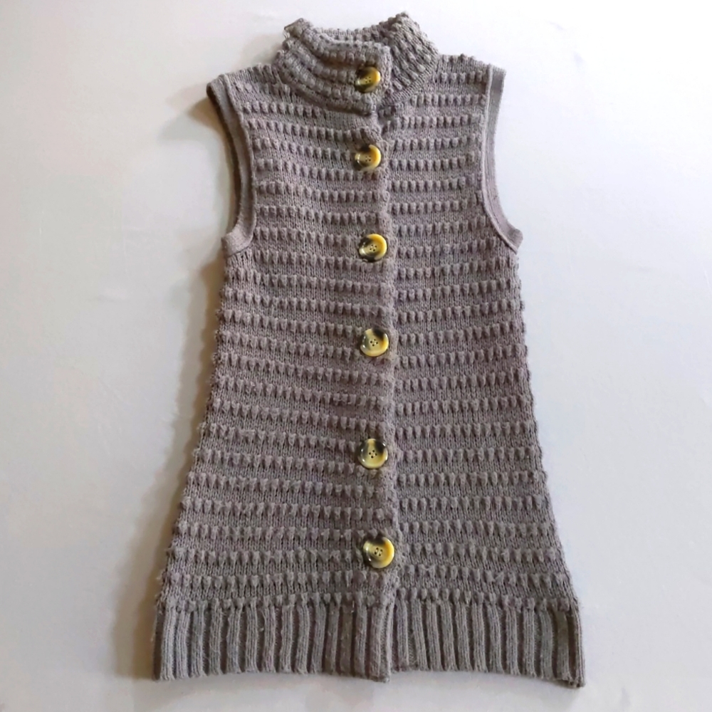Dressbarn Brown Long Button Sweater Size S